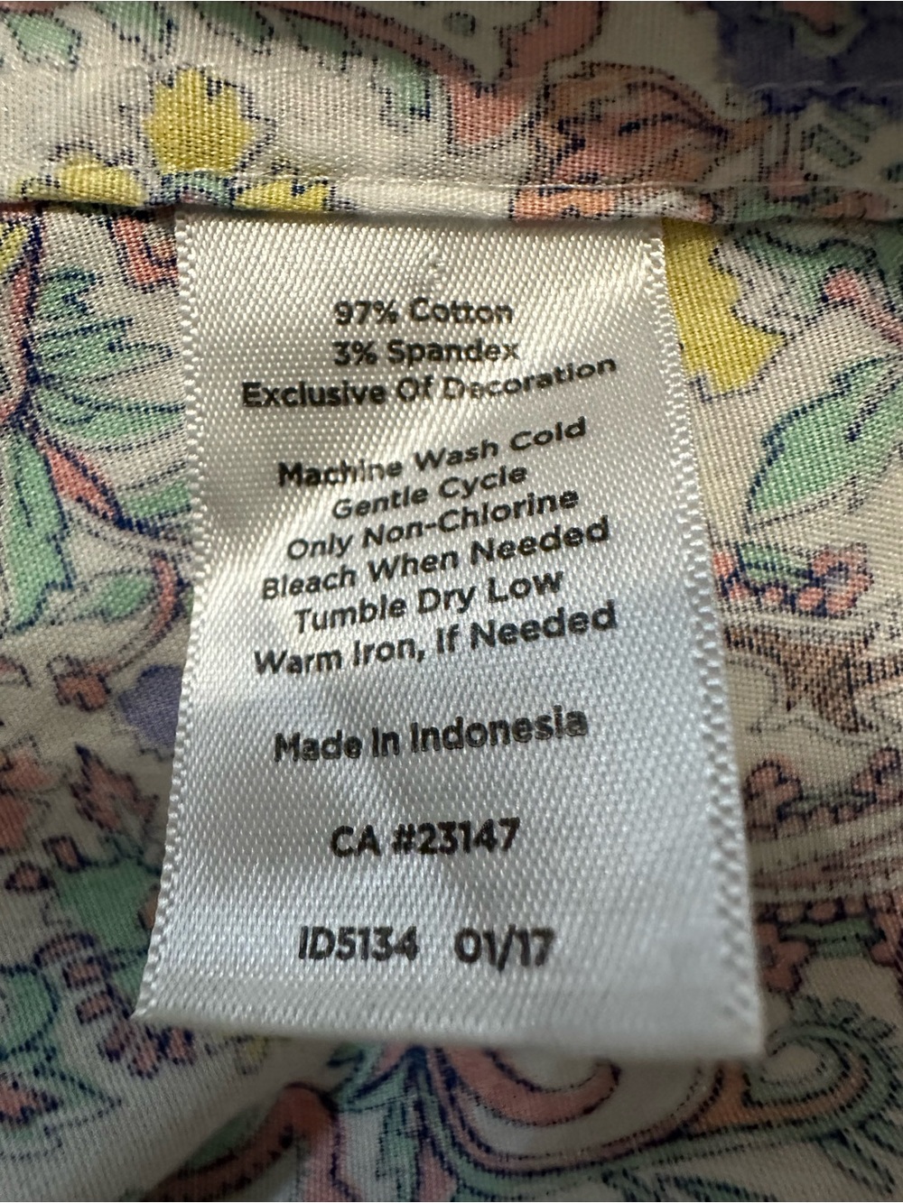 Talbots Size 8 Paisley Print Sleeveless Button Down Shirt EUC - Picture 4 of 4